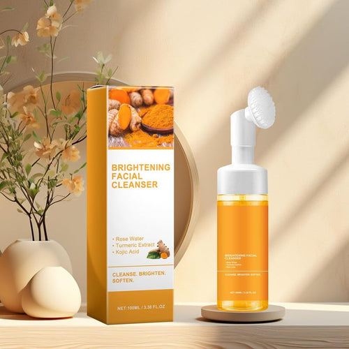 1Pcs Turmeric Facial Cleanser,Urmeric Facial Cleanser，Turmeric Foaming Cleanser,Deep Cleansing of Facial Skin， Turmeric Foaming Cleanser for All Skin