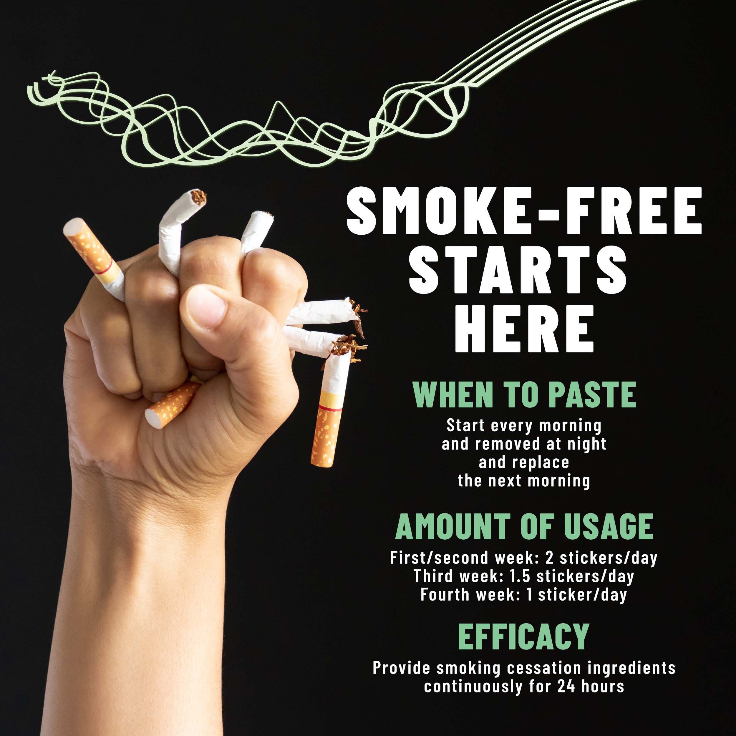 Anti-Smoke Herbal Patches to Help Reduce Cravings, Herbal Stop Smoking Aid for a Healthier Lifestyle, 30 patches