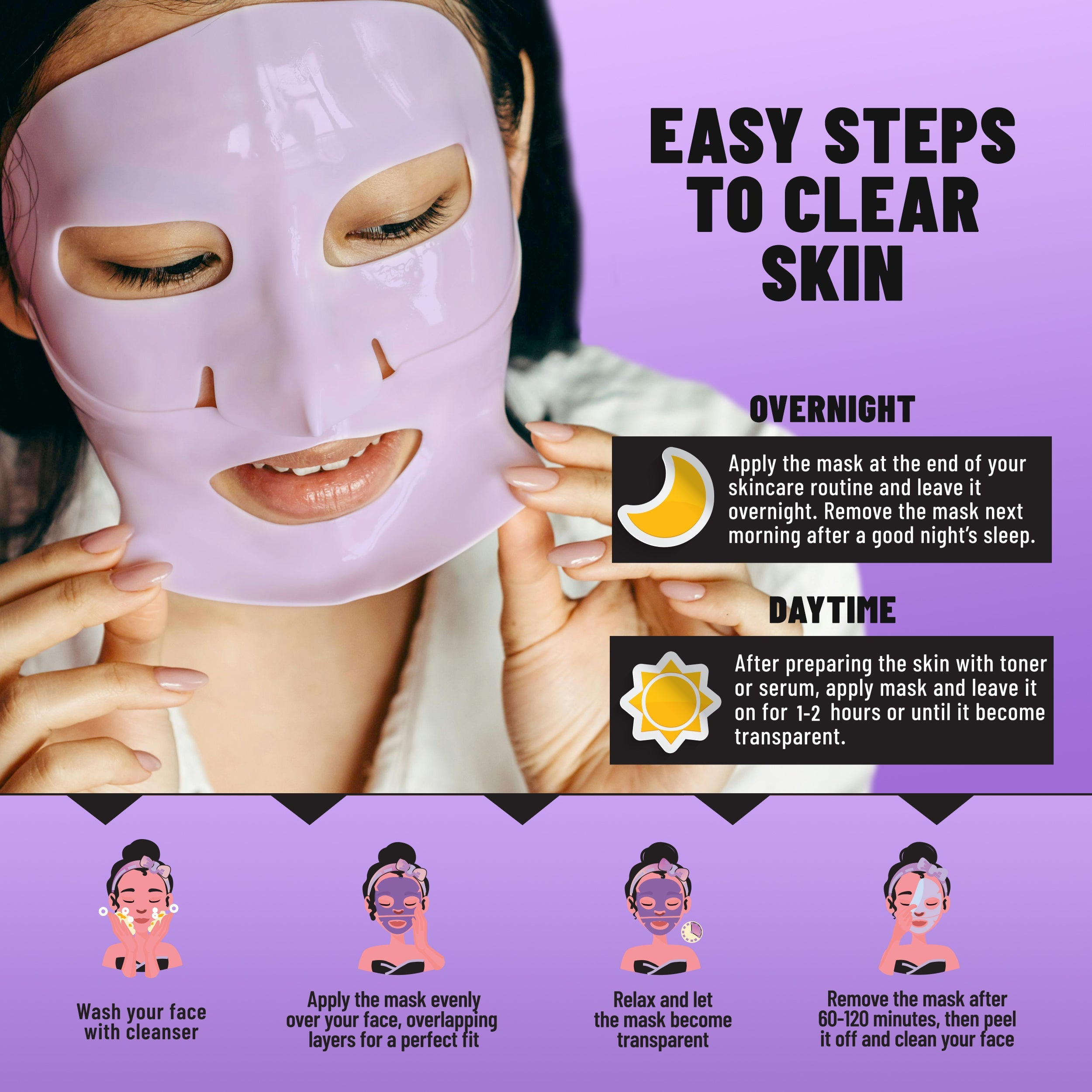 Bio-Collagen Hydrogel Face Mask with Hyaluronic Acid & Niacinamide