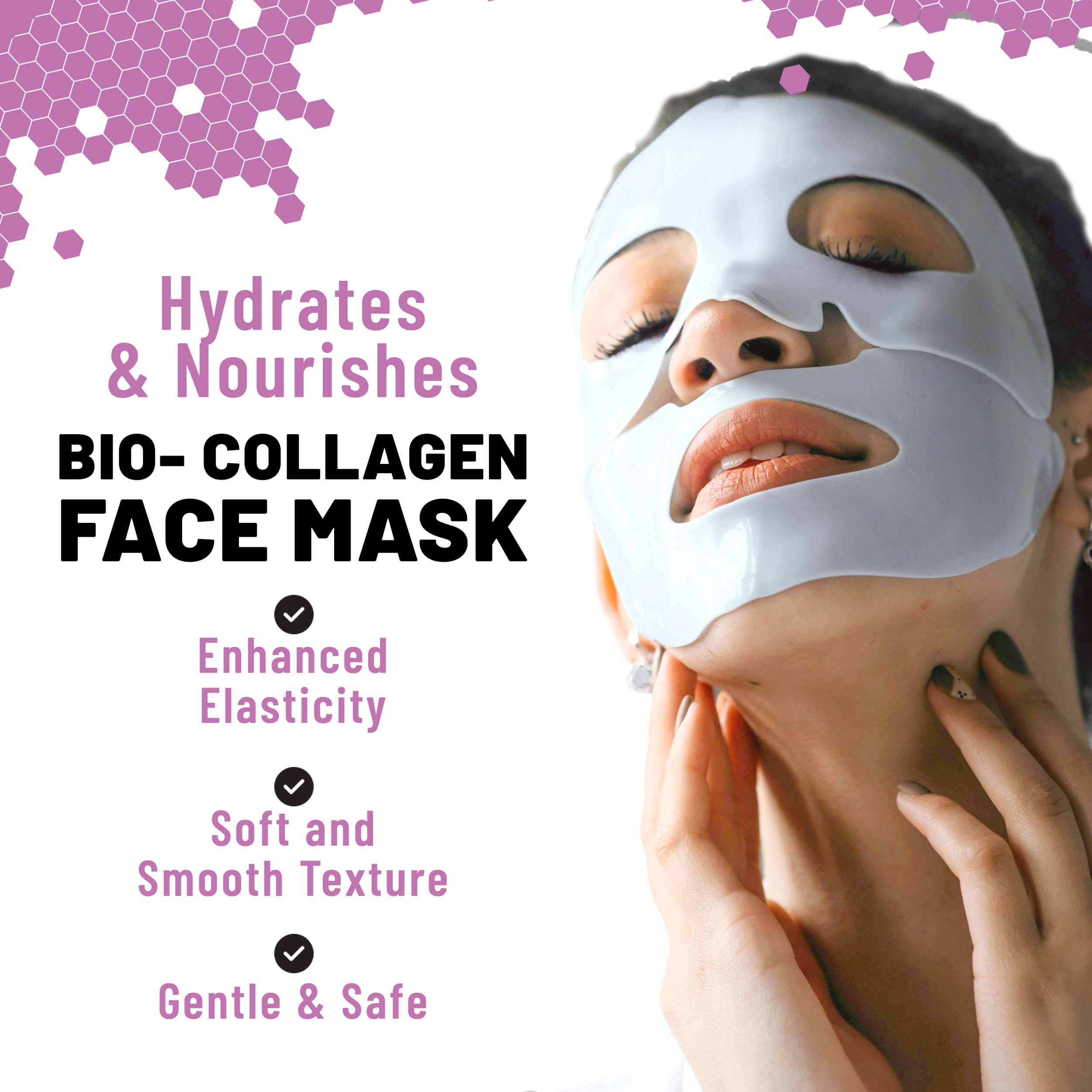 Bio-Collagen Hydrogel Face Mask with Hyaluronic Acid & Niacinamide