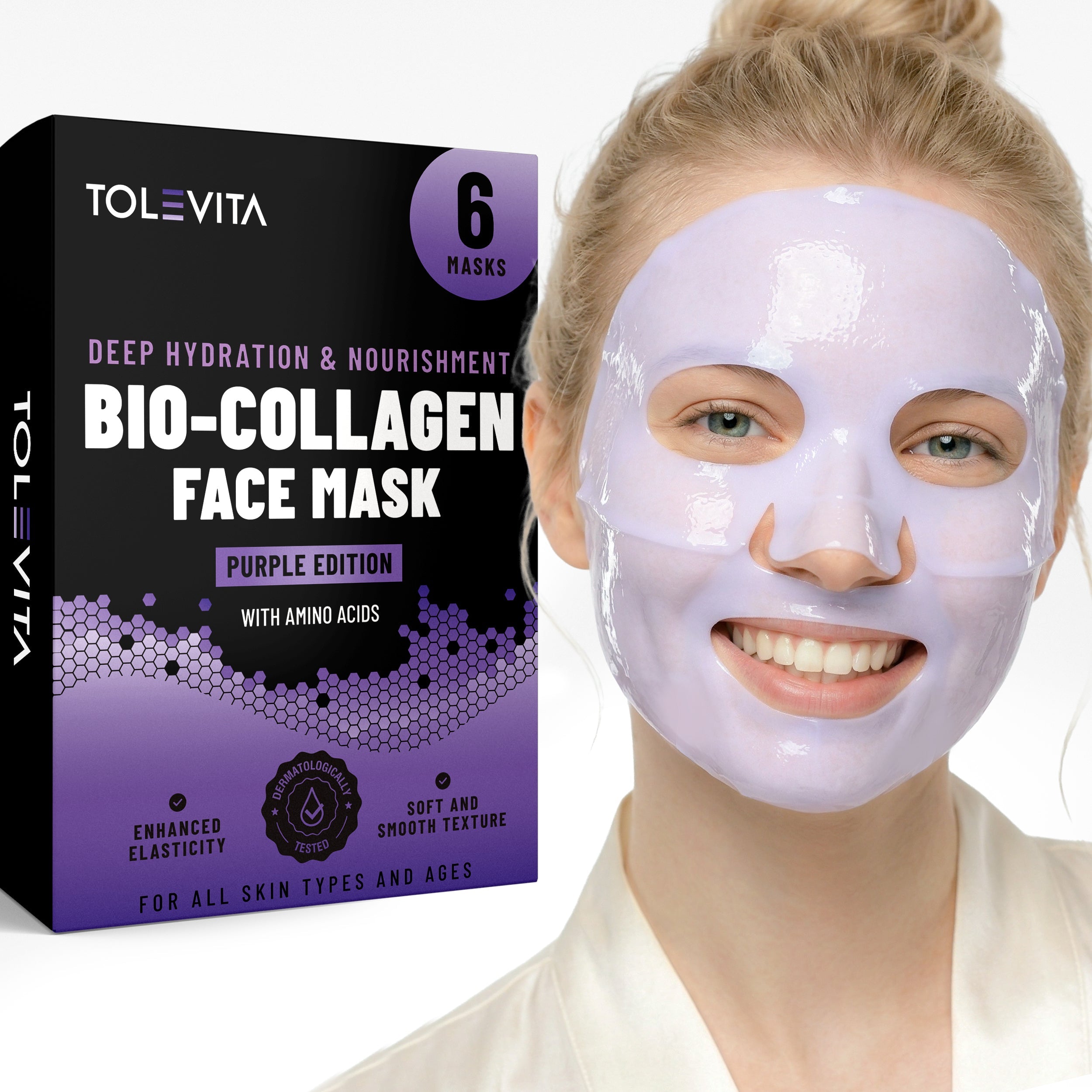 Bio-Collagen Hydrogel Face Mask with Hyaluronic Acid & Niacinamide