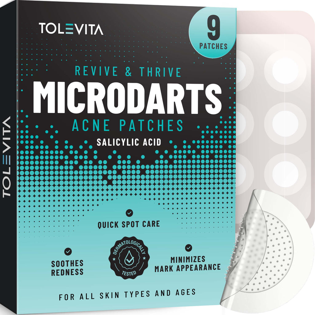 Microdart Patches Targeted Blemish & Skin Support with Hyaluronic Acid, Salicylic Acid & Niacinamide, 9 Patches