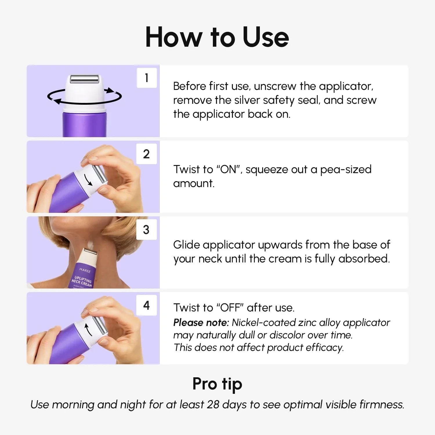 Lift & Firm Pro-Retinol Neck Cream Massager
