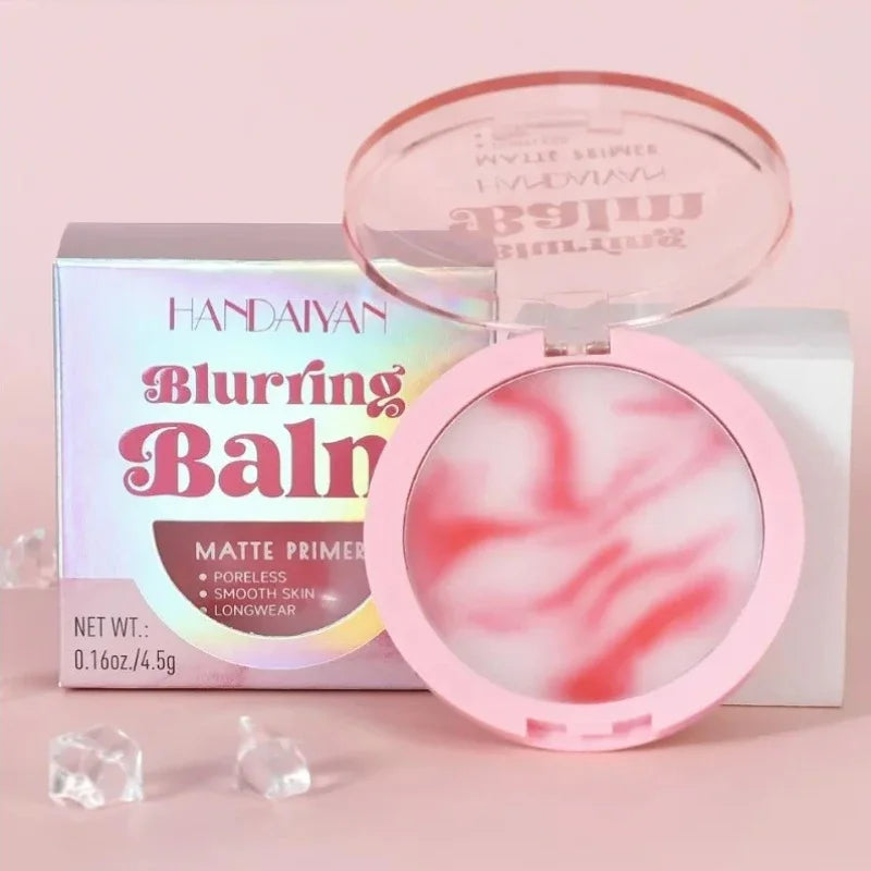 Matte Setting Powder Lasting Oil-Control Purple Glitter Pressed Powder Brightening Face Powder Jelly Compact Foundation Makeup