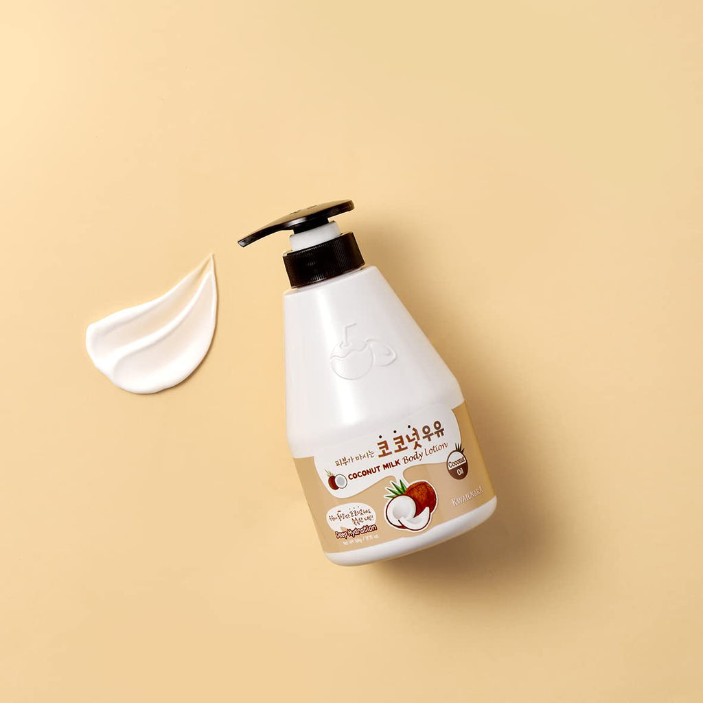Kwailnara Coconut Milk Body Lotion & Body Wash Set – Deeply Hydrating & Refreshing Korean Skincare Set with Coconut Extract, 560G / 19.75Oz Each
