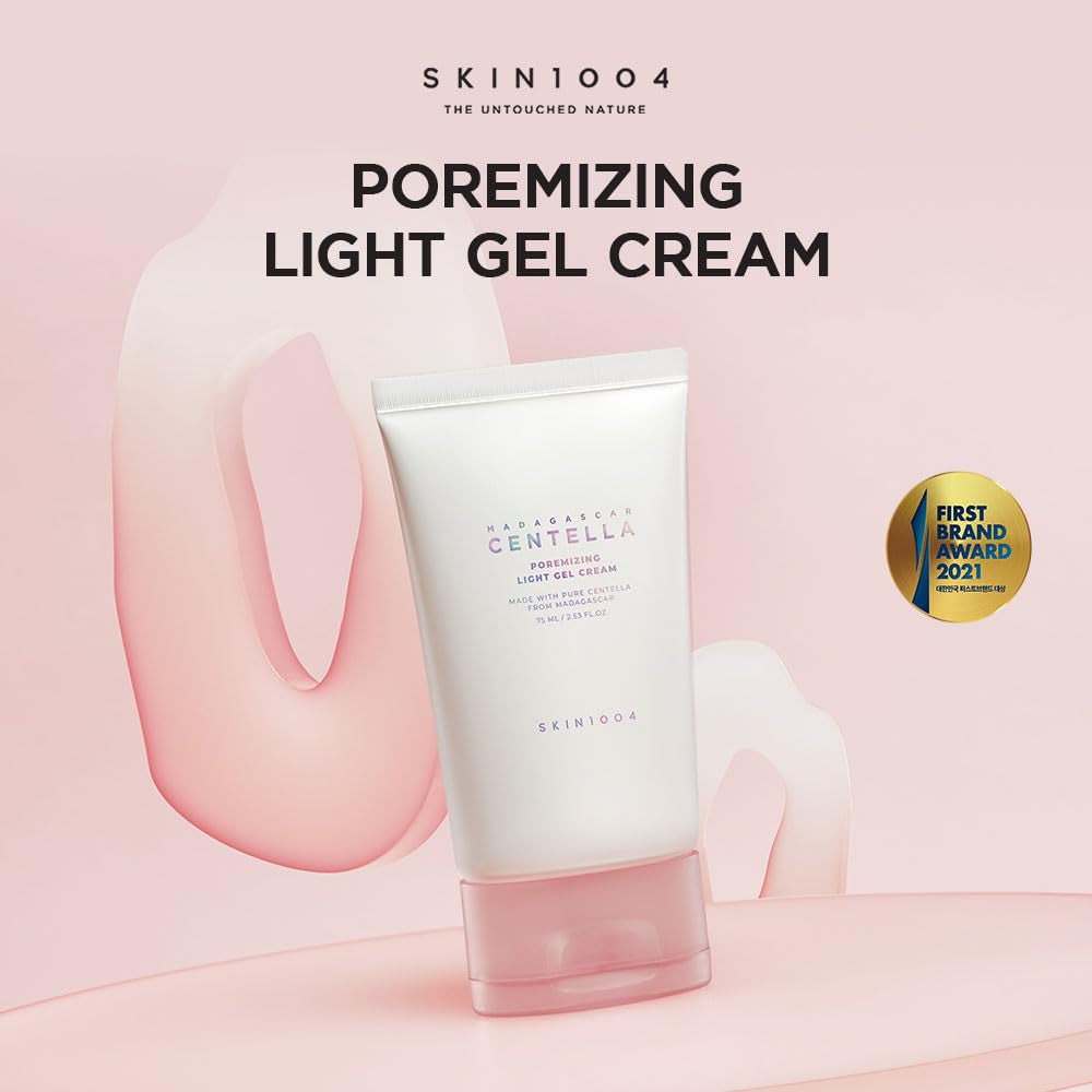 Madagascar Centella Poremizing Light Gel Cream 2.53 Fl.Oz (75Ml) | Tightens Pores | Soothes Irritated Skin