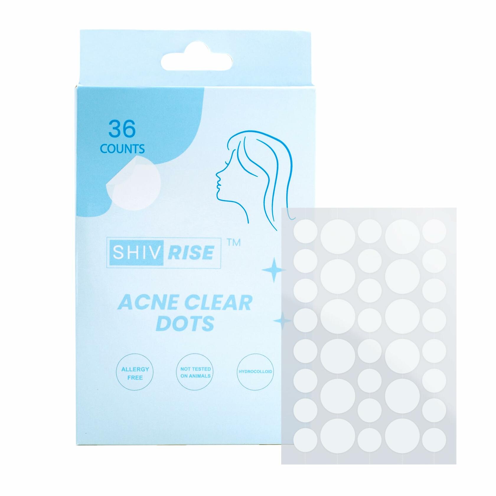 SHIVRISE Tea Tree Oil Hydrocolloid Pimple Patches – 36 Count